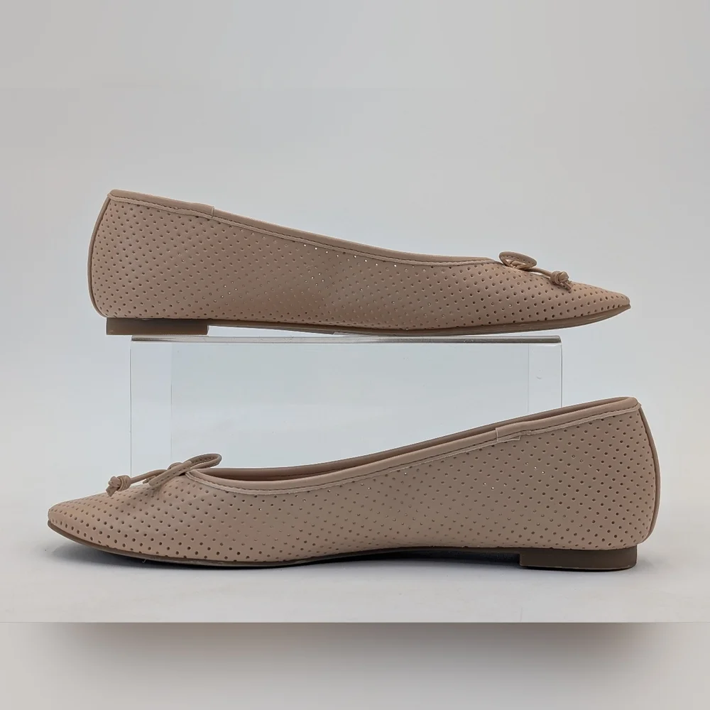 Bandolino Paprika Sz 11M Perforated Breathable Nude Comfy Slip-On Ballet Flats